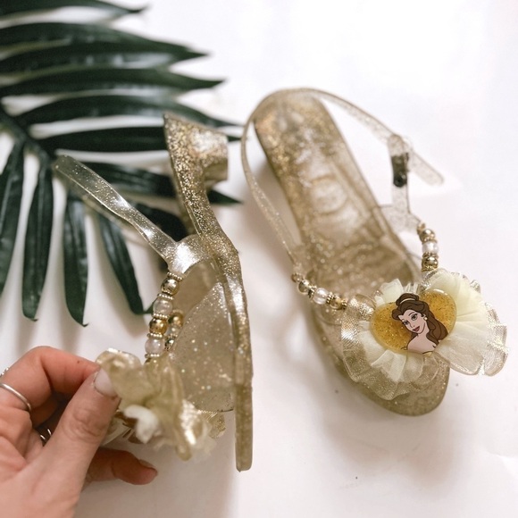 Disneys vintage beauty and the beast Belle girls ankle strap heel shoe size 13 - Picture 1 of 6